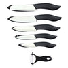 Ceramic Knife Set Black 6 Piece Kitchen Knife Set with Sheath Covers and Peeler Set - kitchen Chef Chef's Paring Bread Set