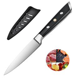 Astylway Paring Knife 3.5 inch Small Kitchen Knife Manual Sharpened 5Cr15Mov Stainless Steel Fruit Knife Full Tang with 3 Rivets in Ergonomic Pakkawood Handle