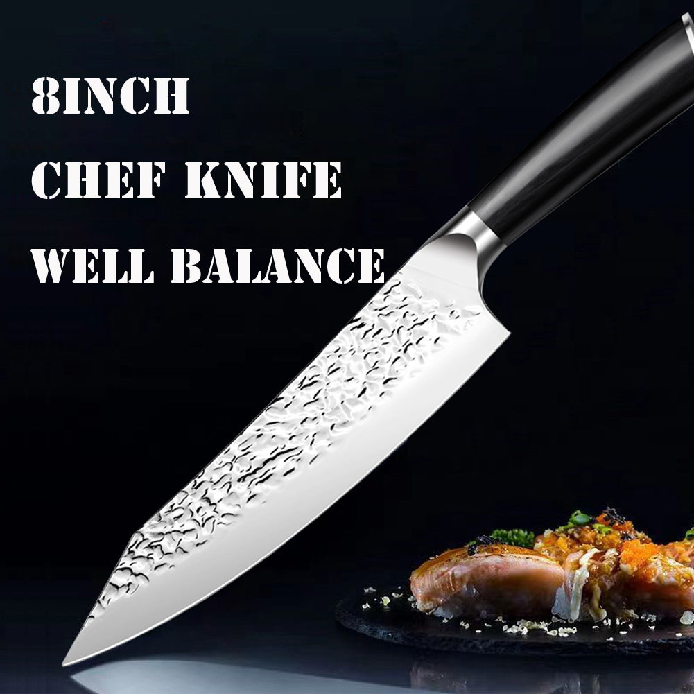 Astylway Chef Knife Starter 8 inch Super Sharp Chef's Knife Home Cook Kitchen Knife Premium Carbon Stainless Steel Universal knife with Ergonomic Wooden Handle in Gift Box